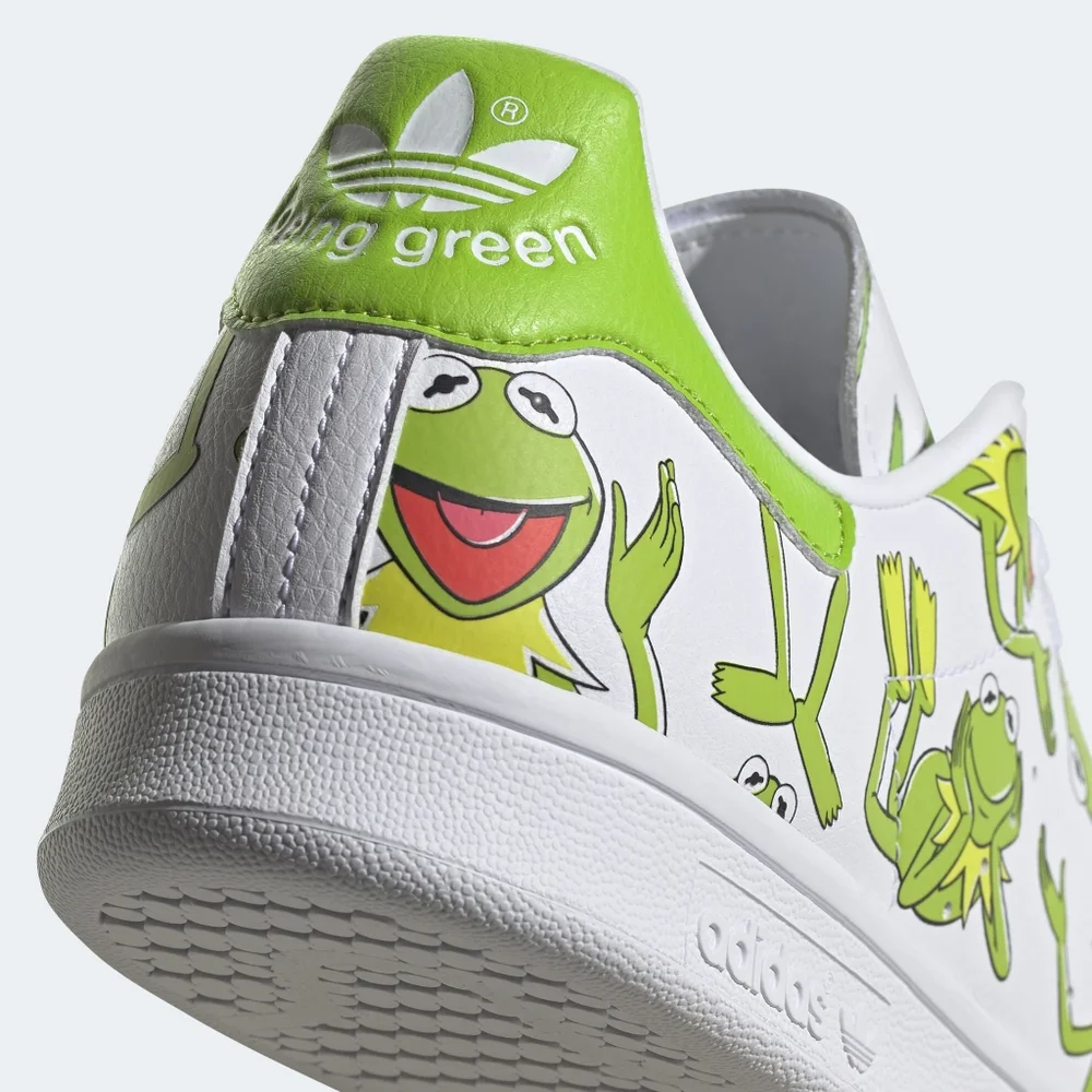 New Adidas Originals Disney Muppets Kermit Stan Smith Men's Sneakers White Green - Picture 9 of 9